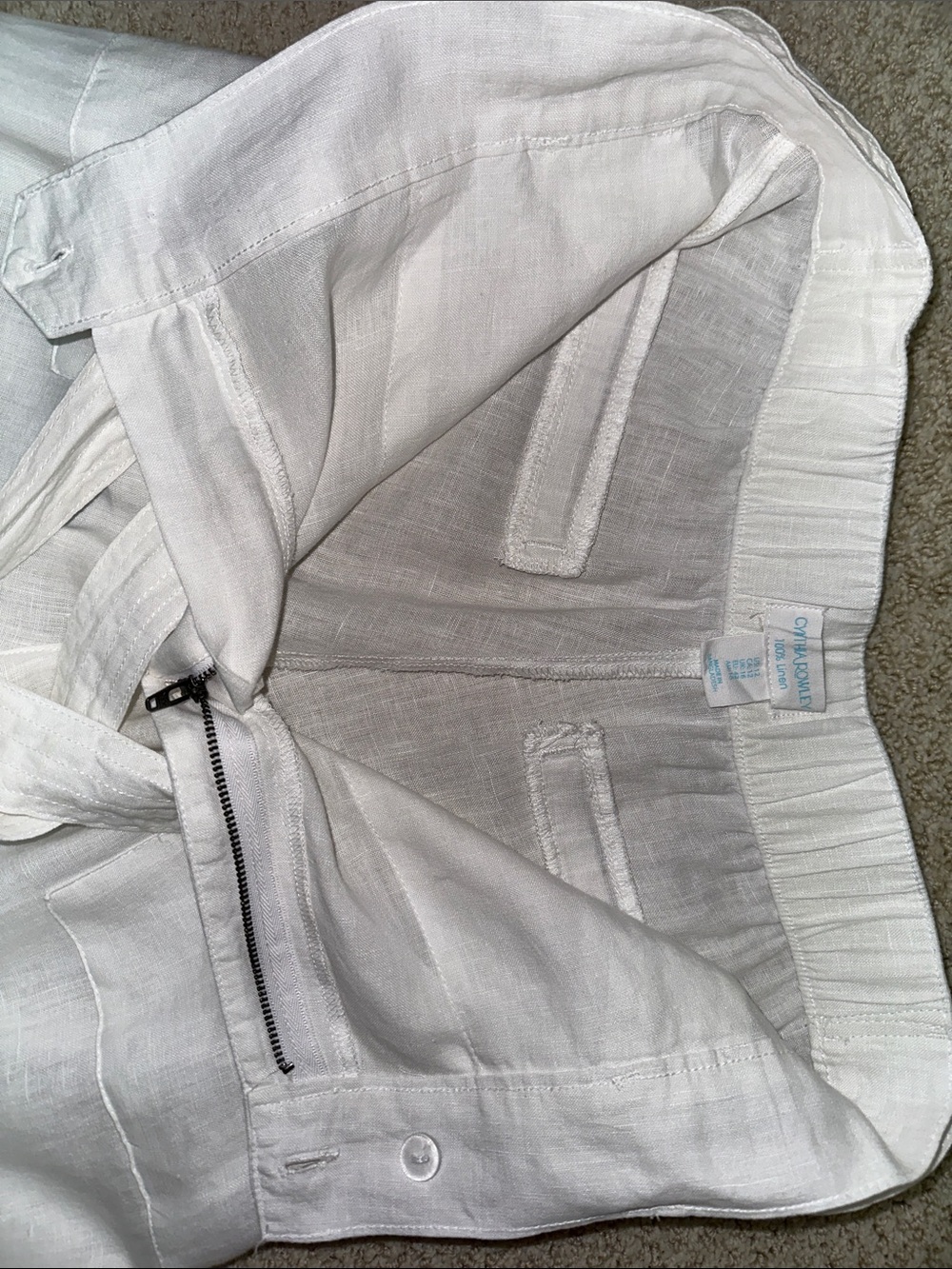 Cynthia Rowley Bright White Wide-Leg Tie-Belt Pants - Picture 6 of 9